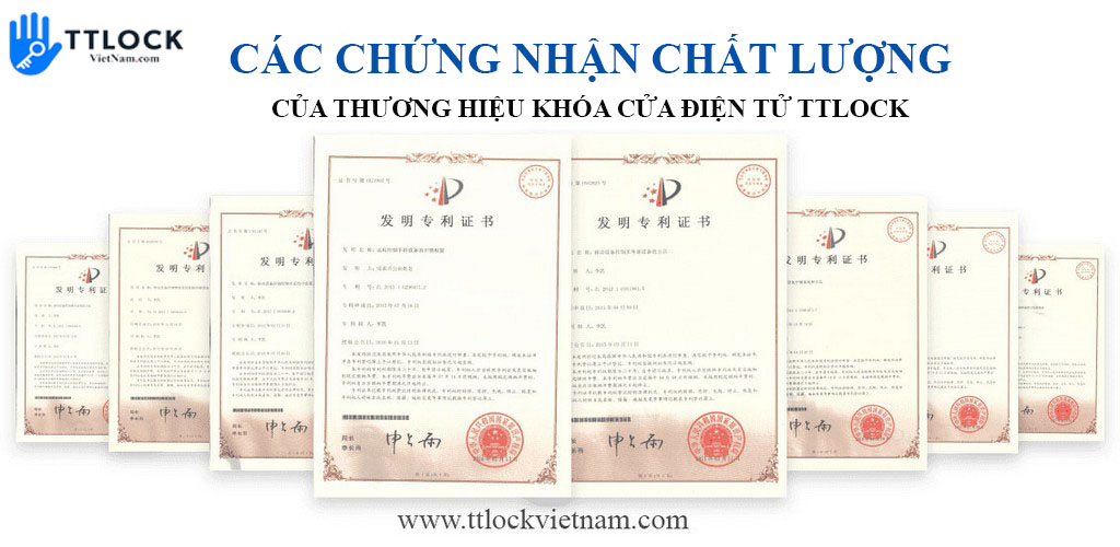 Chung nhan chat luong khoa cua TTLock
