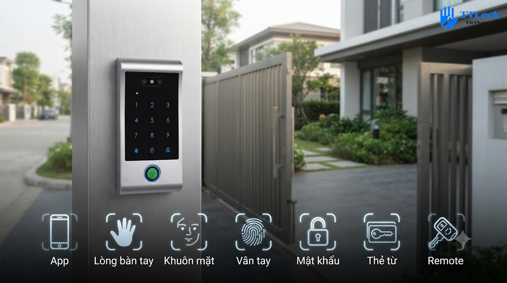 Khoa mo bang long ban tay cho cua cong tu dong TTLock GVF6P-Detail 1
