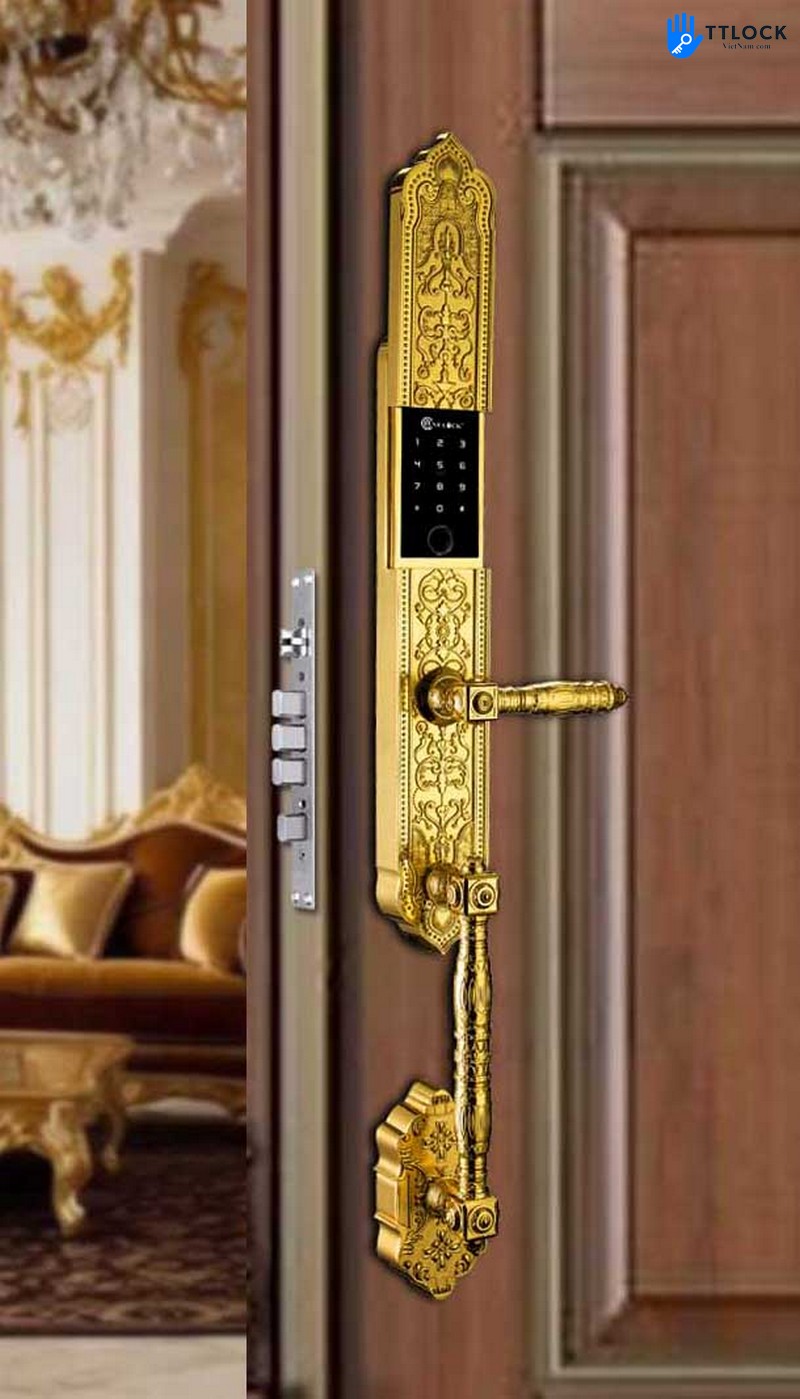 Khoa van tay Ninh Binh-lap cho cua go