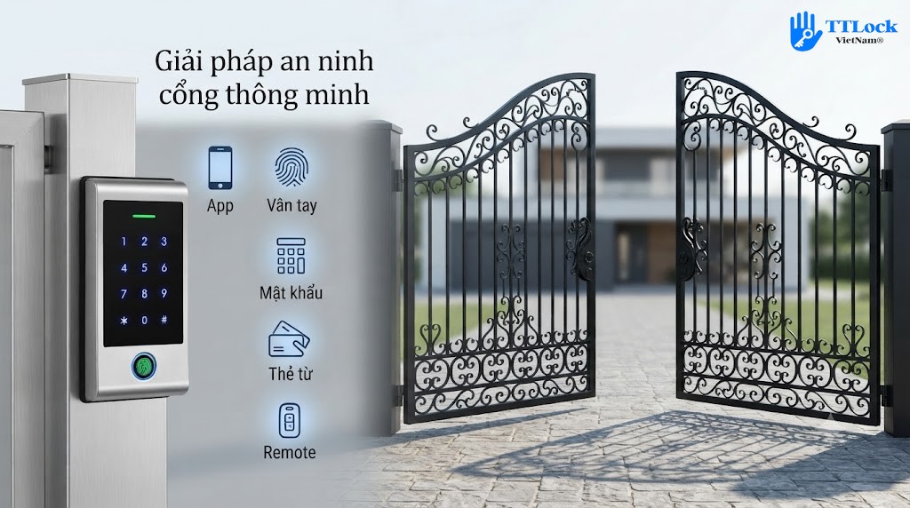 Khoa van tay cho cua cong tu dong TTLock GHF6-Detail 1