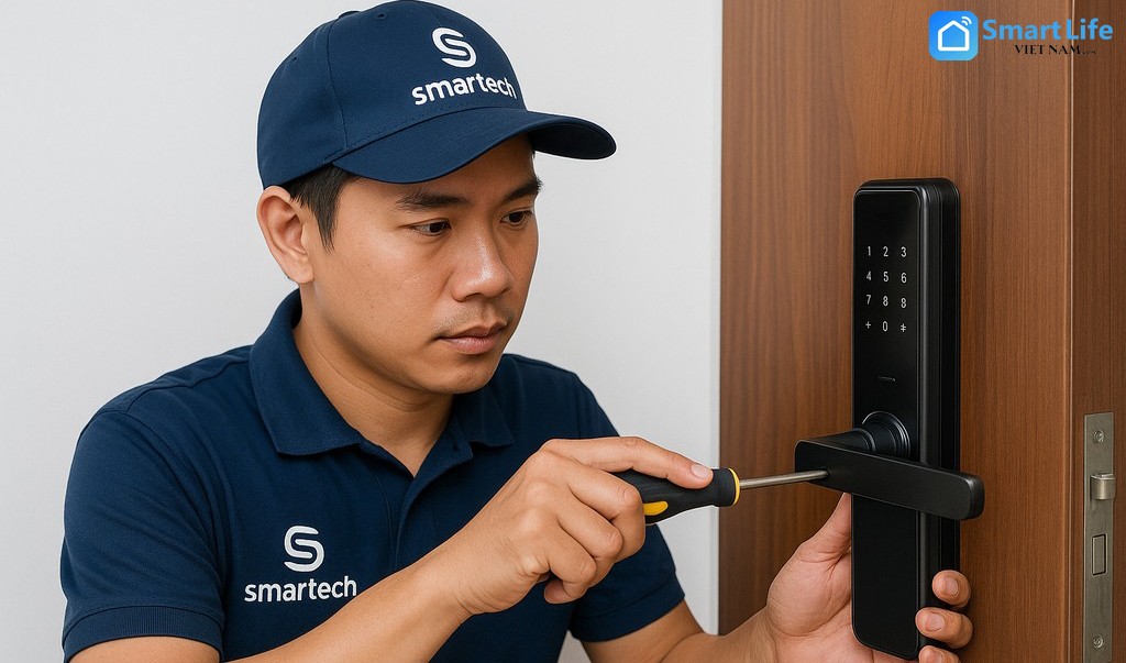 Lap dat khoa cua van tay Ninh Binh